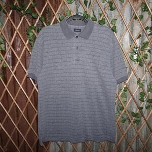 Large - Vintage Y2K IZOD pattern 2000s aop polo t-shirt